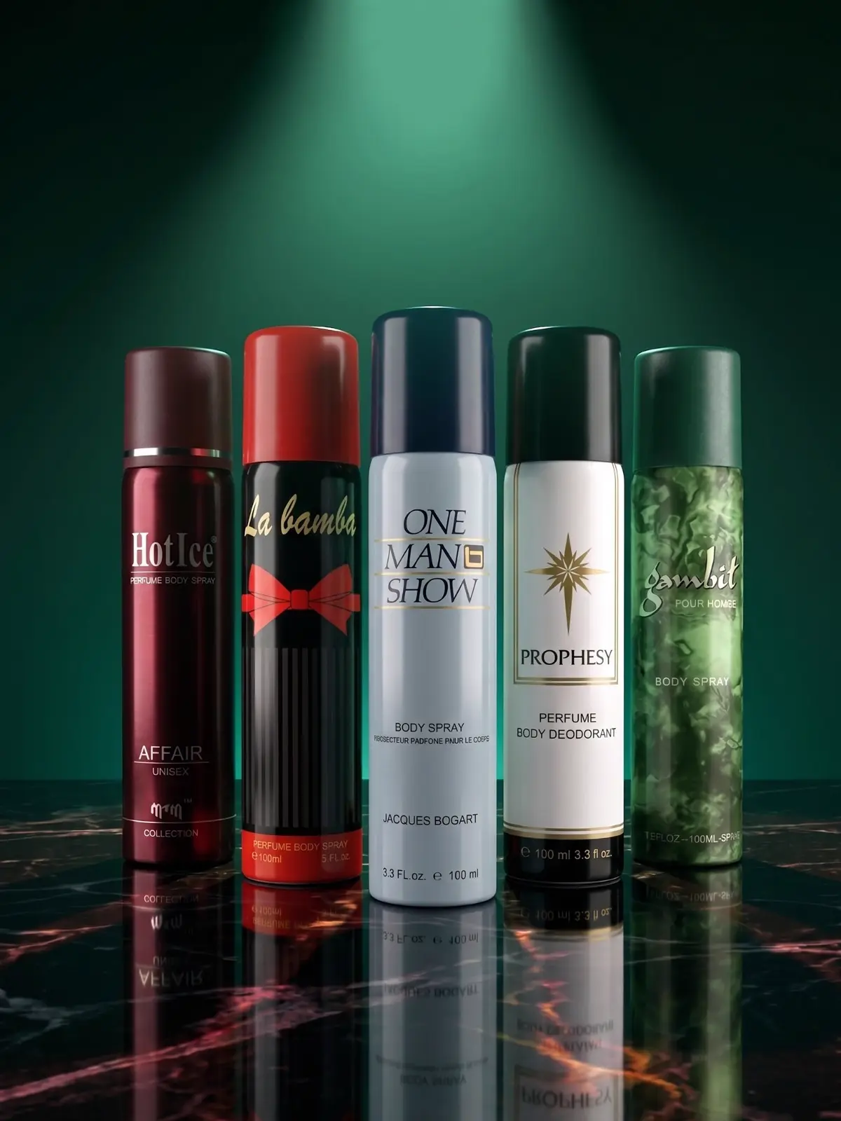 5 Pcs Premium Body 100ml Spray Combo for Men 2