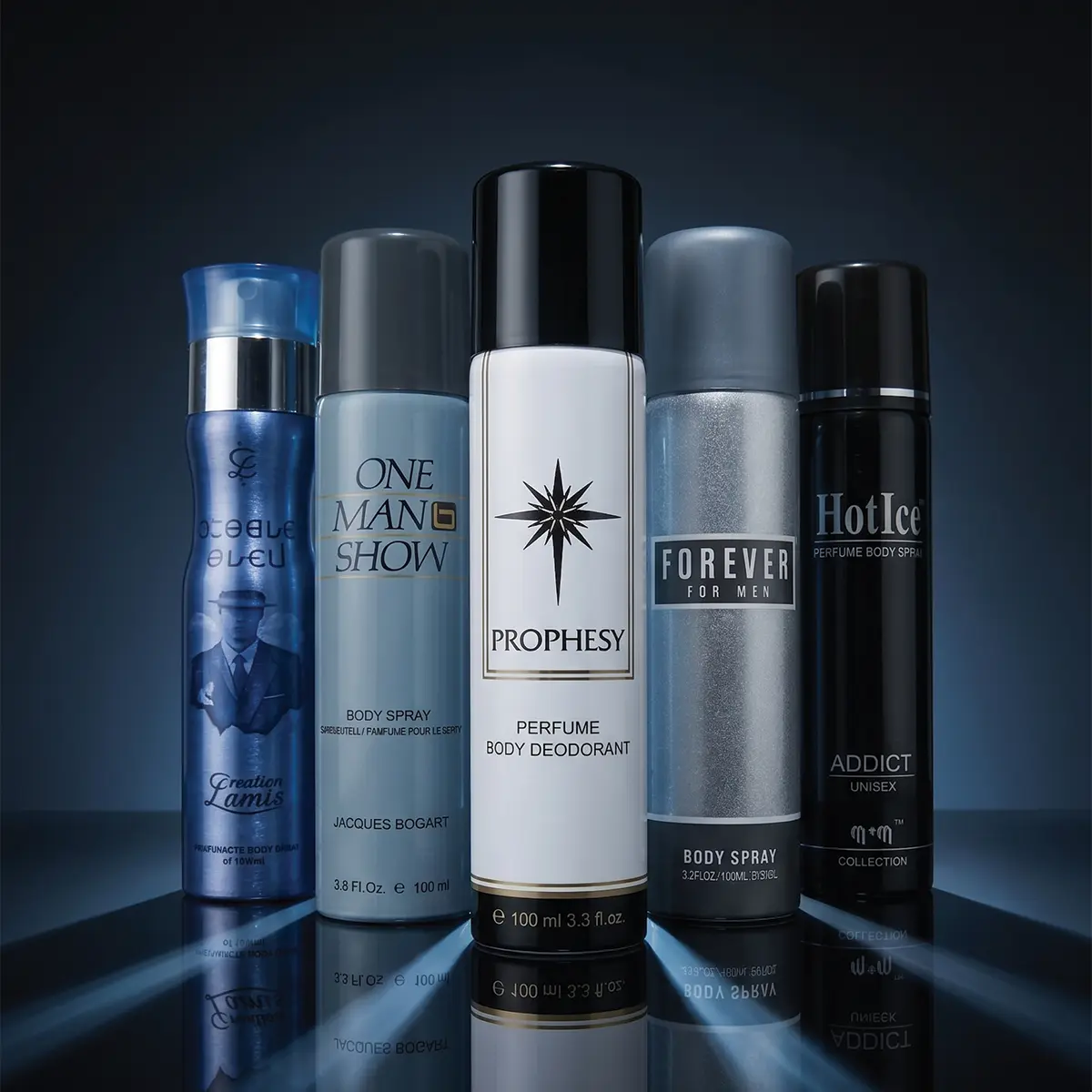 5 Pcs Premium Body Spray Combo for Men 1