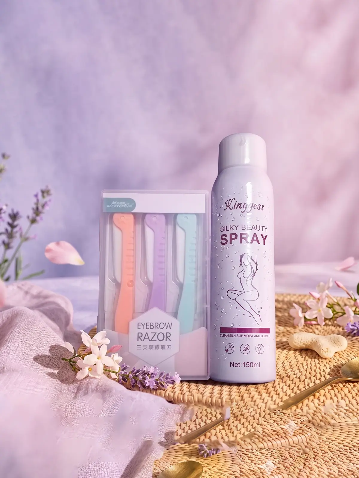King Yes Silky Beauty Spray (150ml) + Premium Eyebrow Razor (3 Pcs Set) 2