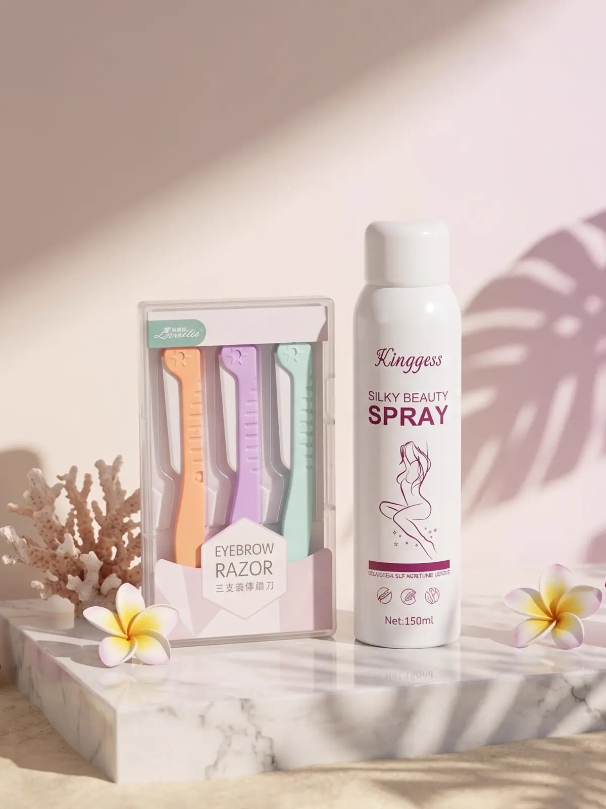 King Yes Silky Beauty Spray (150ml) + Premium Eyebrow Razor (3 Pcs Set) 1