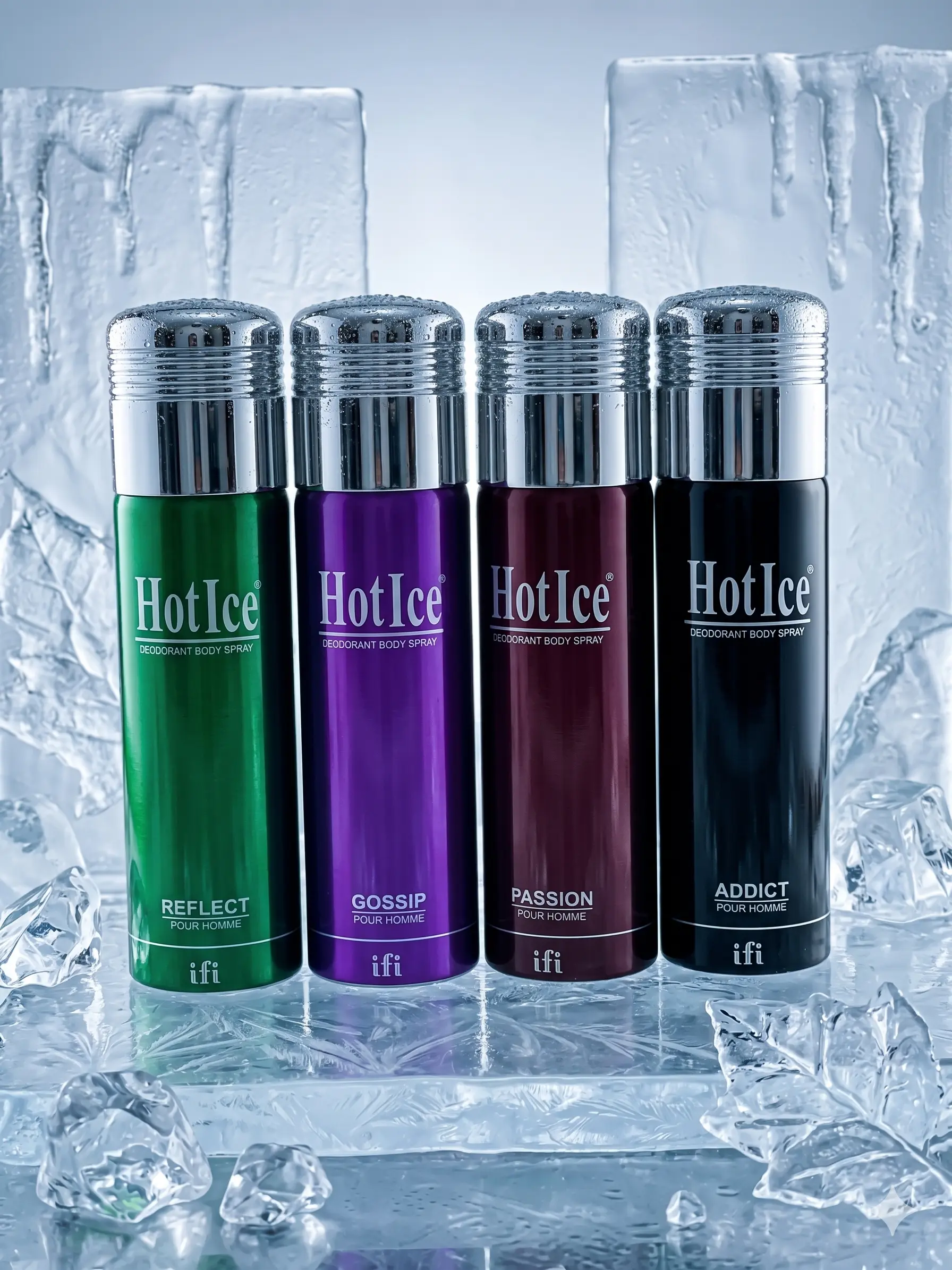 200 ML Hot Ice Brand 4 Pcs Body Spray Combo 1