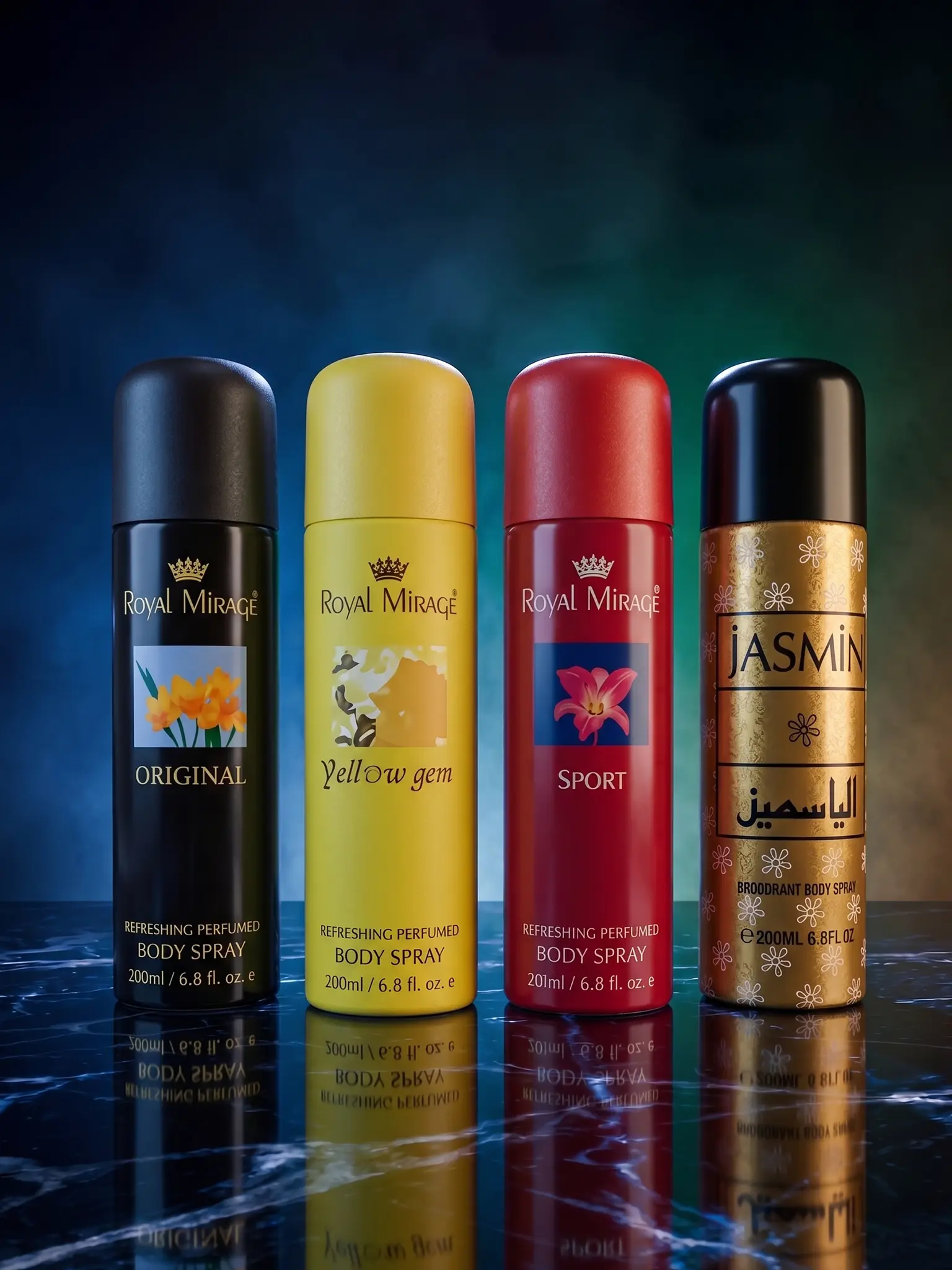 200 ML 4 Pcs Premium Body Spray Combo 1