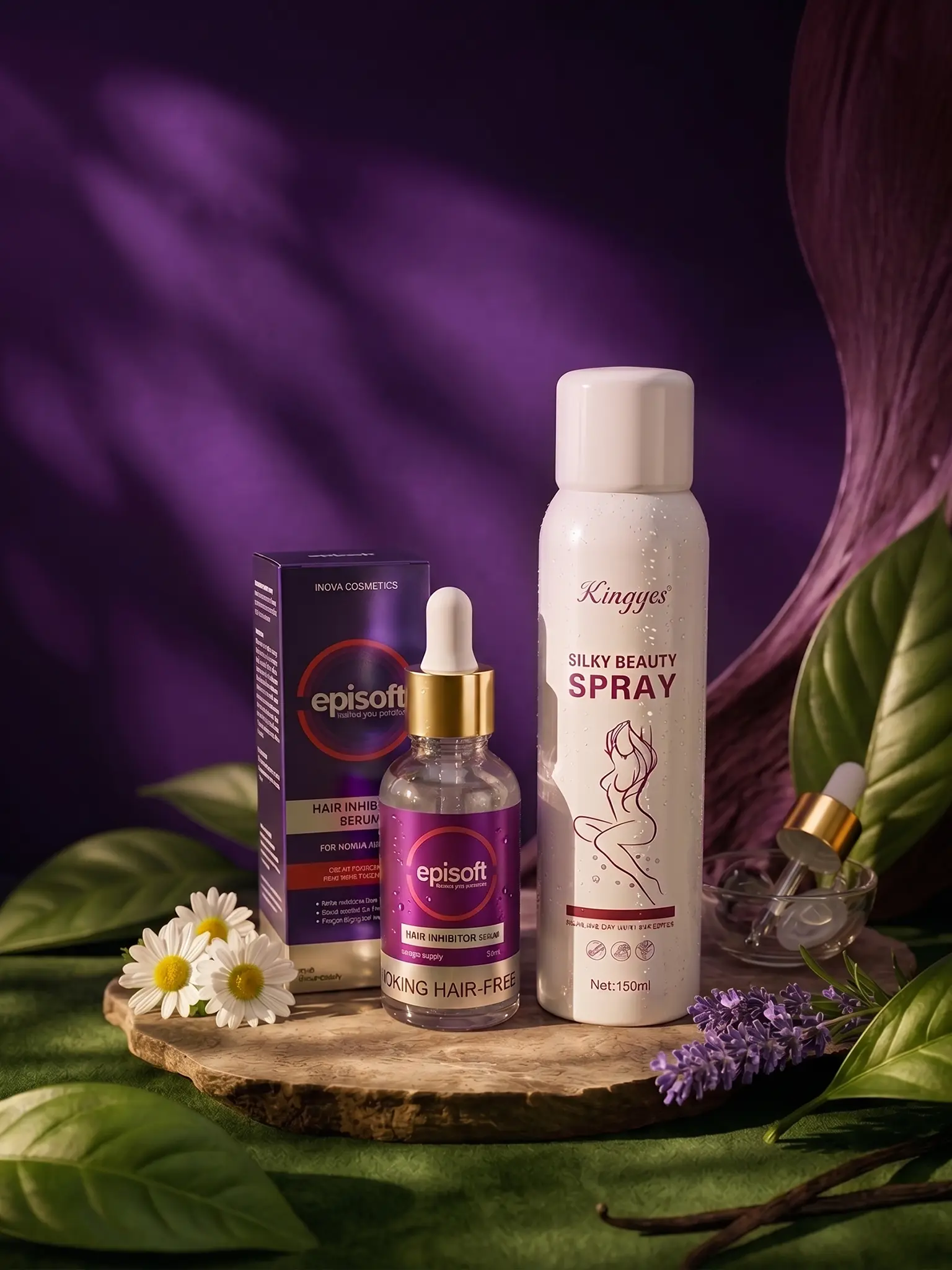 Kingyes Silky Beauty Spray + Episoft Hair Removal Inhibitor Serum (2-in-1 Combo)