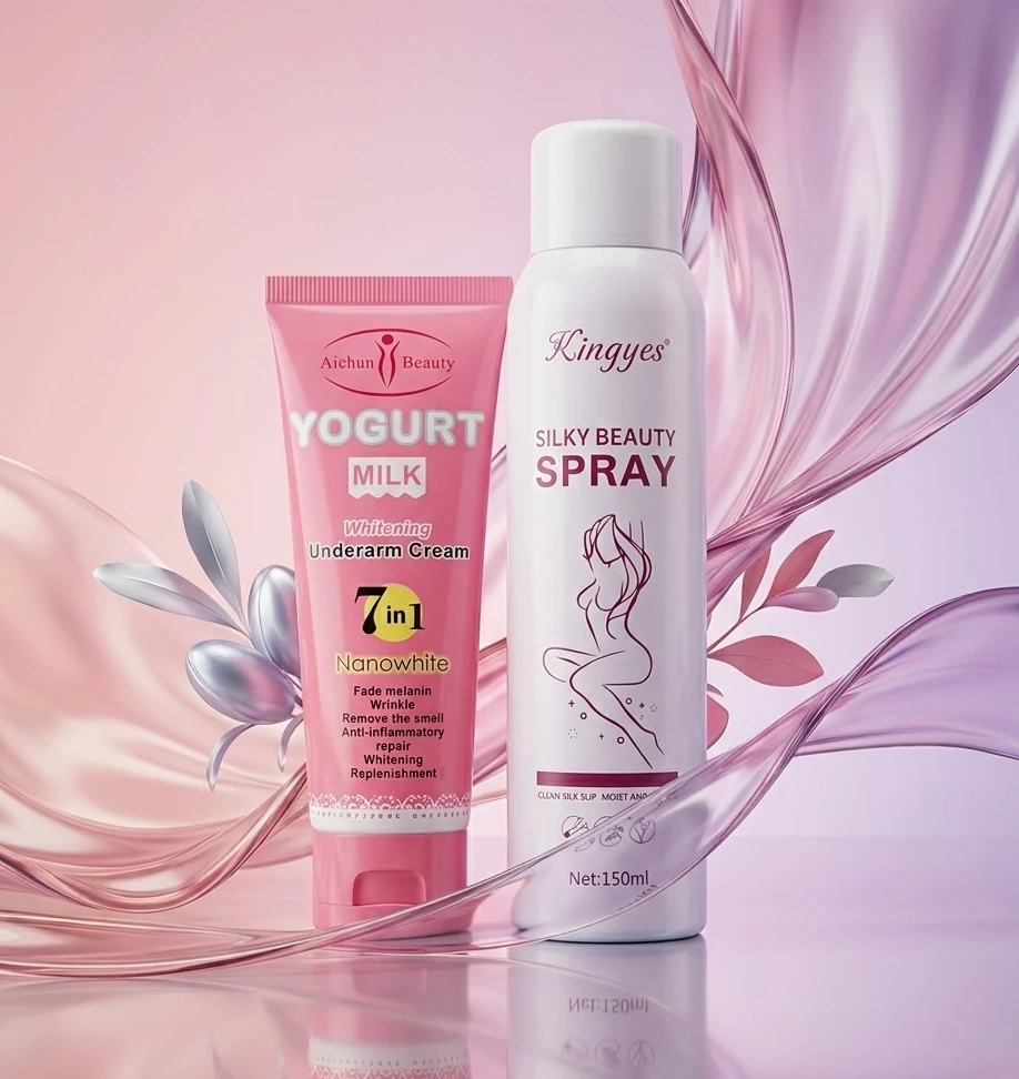 Kingyes Silky Beauty Spray 150ml + Yogurt Milk Whitening Underarm Cream (2-in-1 Combo) 1